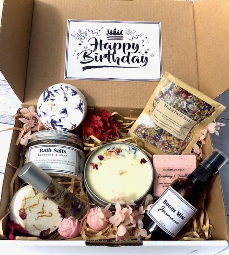 Happy Birthday Gift Box Personalised birthday gift box Pamper Pack Gift box Friendship Gift Birthday hamper image 2