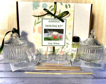 Candle Making Kit 2 Carousel jars, 4 tealights - gorgeous gift
