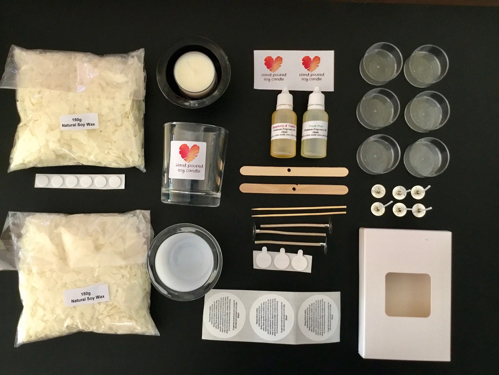 Candle Making Kit. 3 jars and tealights. DIY kit Etsy