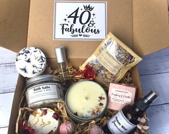 Happy 40th Birthday Gift Box | 40 & Fabulous | Personalised birthday gift box | Pamper Pack | Gift box | 40th Gift | 40th Birthday hamper