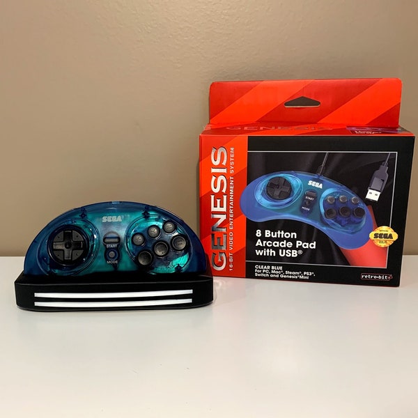 Double Retro-Bit Sega Genesis Arcade Pad Controller Stand