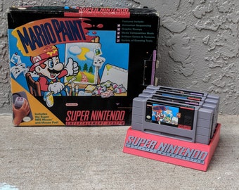 Super Nintendo Entertainment System SNES Game Cartridge Display