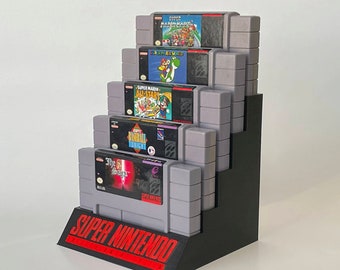 SNES Stacked Game Cartridge Display Stand