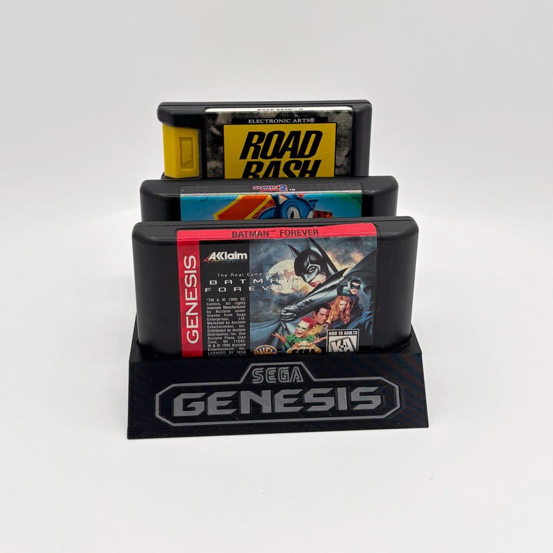 Sega Genesis Game Cartridge Holder Display Stand 3D Printed image 1