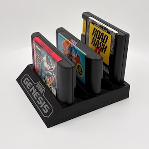 Sega Genesis Game Cartridge Holder Display Stand 3D Printed image 3