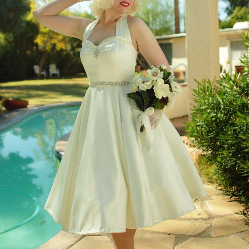 50s Halter Wedding Dress
