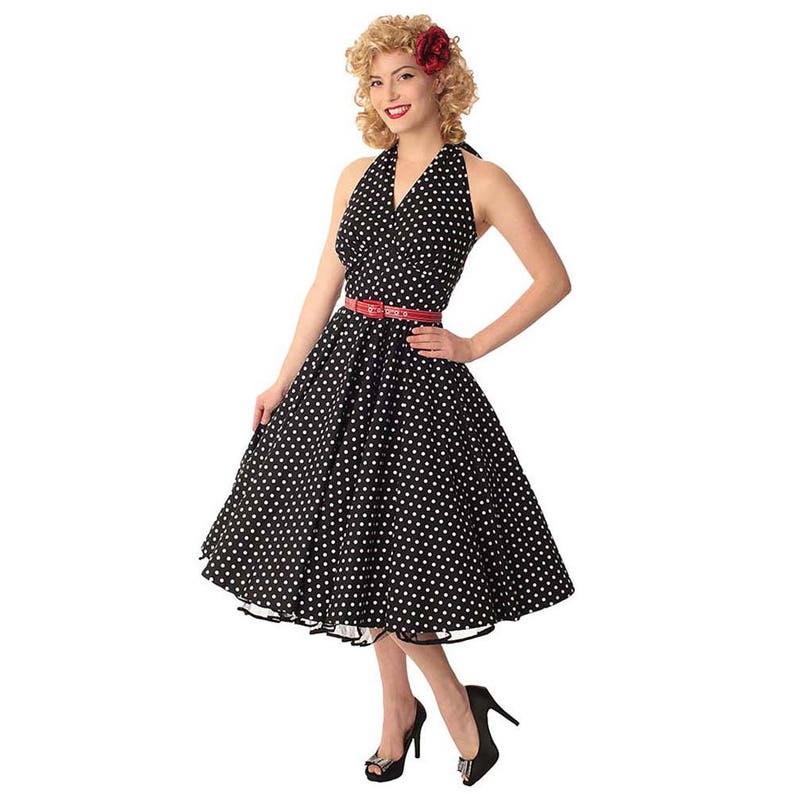 50s Style Polka Dot Swing Dress