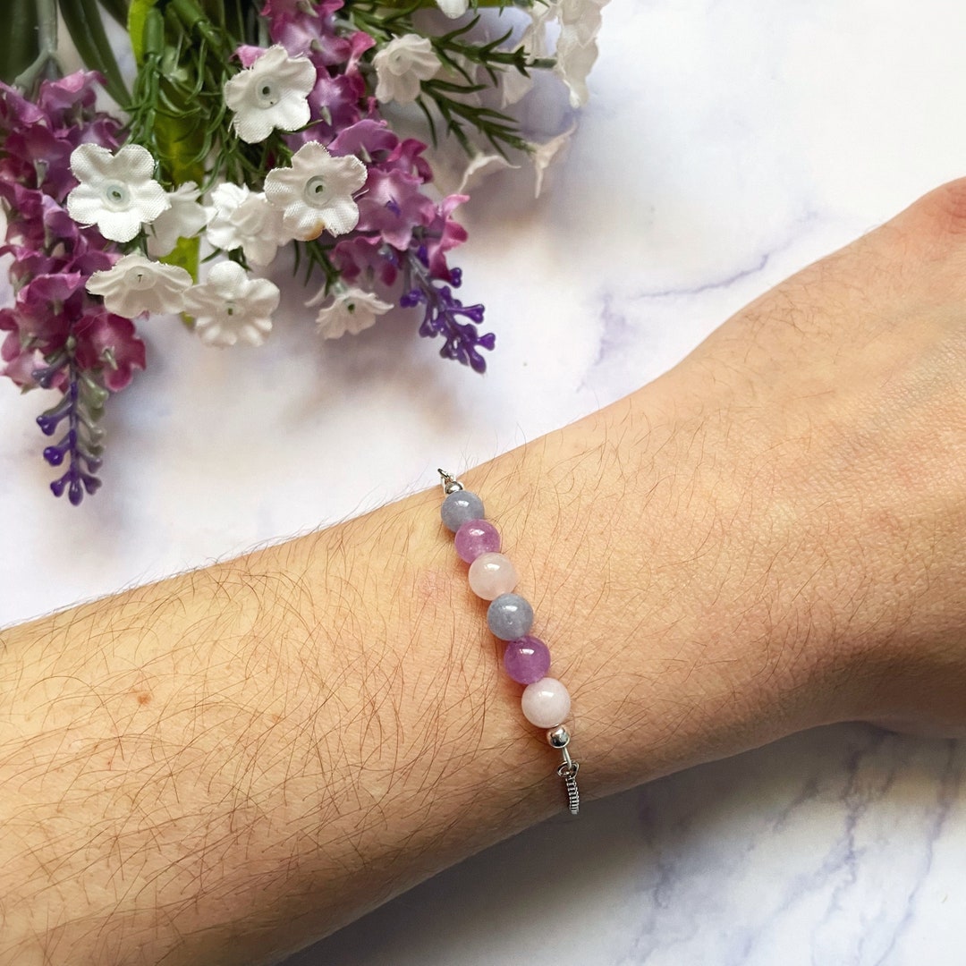 Gemstone Sliding Clasp Bracelet Etsy