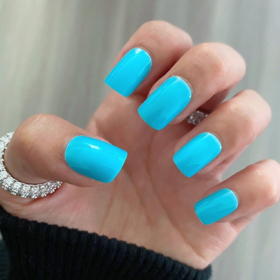 Blue Sky's ☁️ | Blue toe nails, Sky blue nails, Sky nails