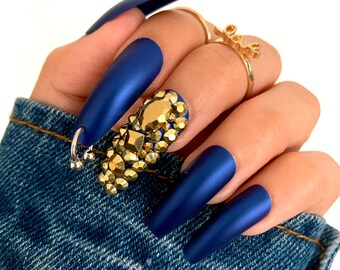 24 Pcs Blue Matte Press on Nails Coffin Long Coffin Nails - Etsy 24 Pcs Blue Matte Press on Nails Coffin Long Coffin Nails - Etsy