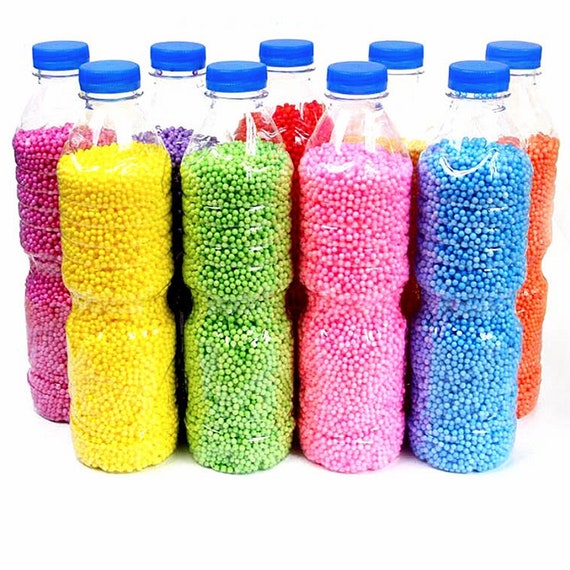 1 Bottle of Foam Beads Foam / Floam / Slime / Foam Beads / Etsy