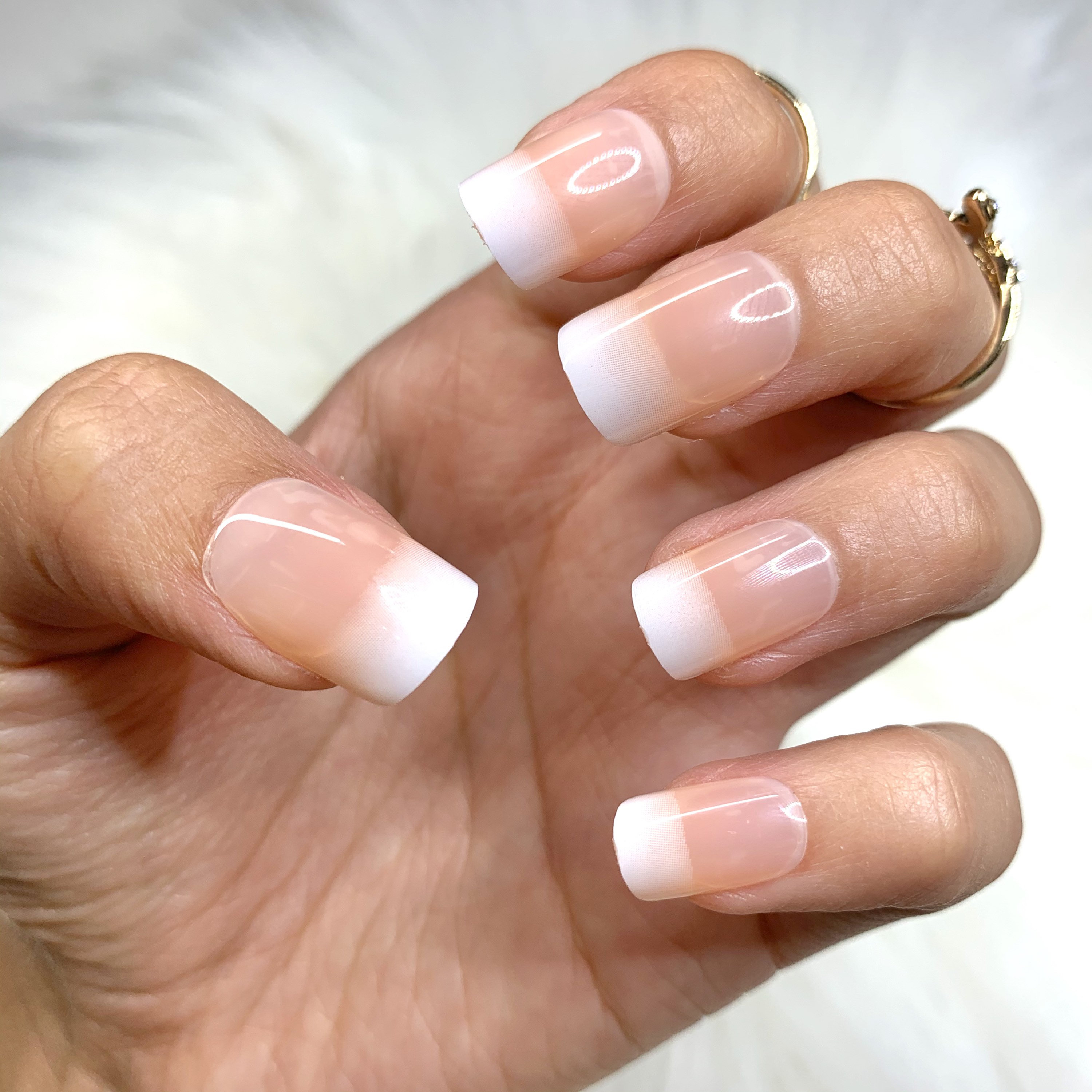 24 Pcs French Ombre / Short Nails / Press on Nails / Nail - Etsy