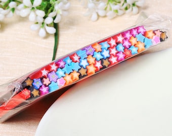 50 Star Canes - Polymer Clay / Nail Art / Fimo / Slice / Sticks / Decoration / Slime Supplies / Fruit / Kawaii / Scrapbooking / Cane