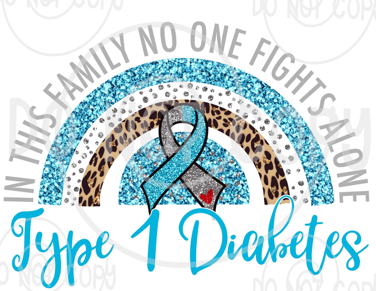 Type 1 Diabetes Awareness Rainbow Print /no One Fights Along/ Etsy
