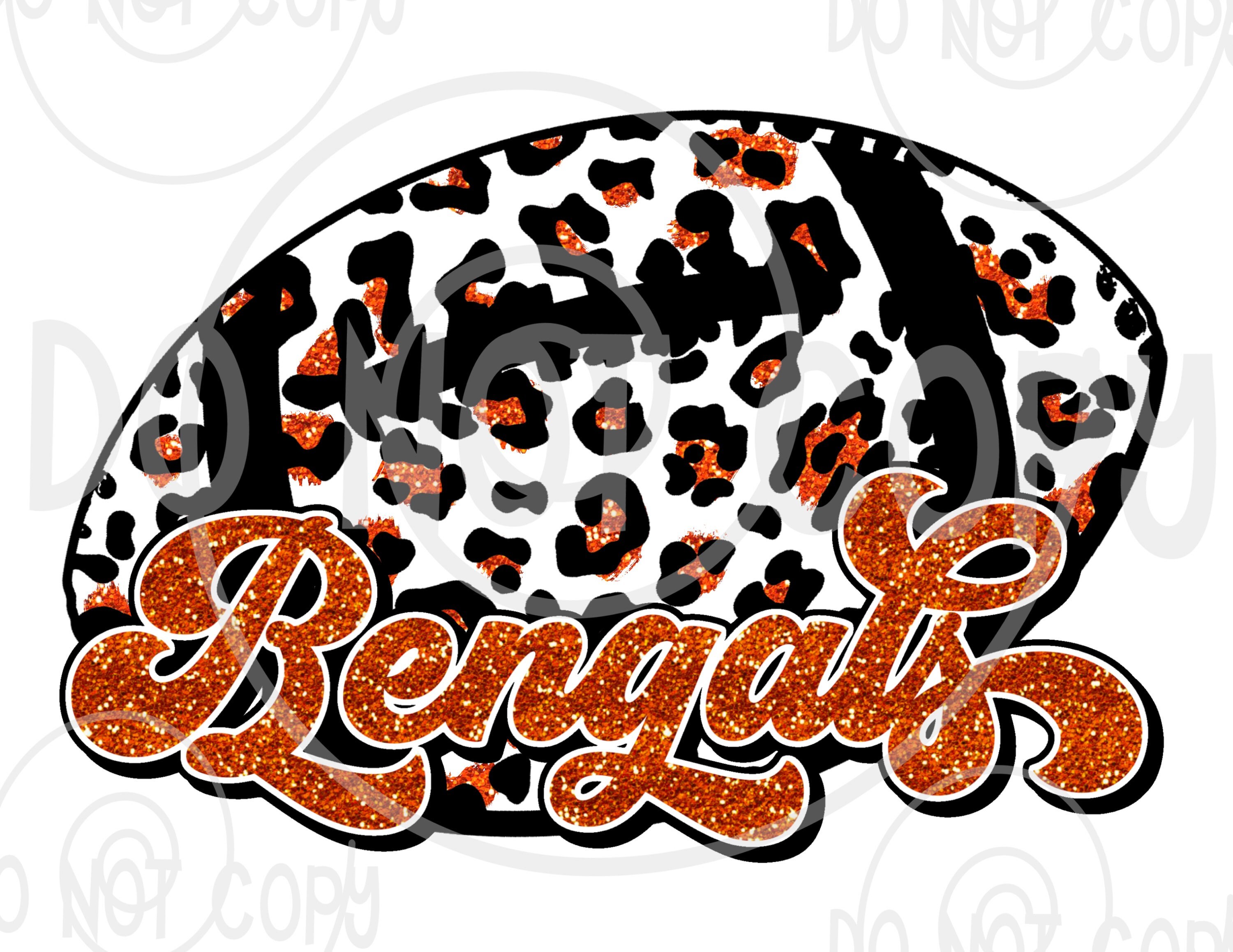 Game Day Bengals Leopard Embroidery & Script in Orange and Leopard Dig –  Grove 123 Designs