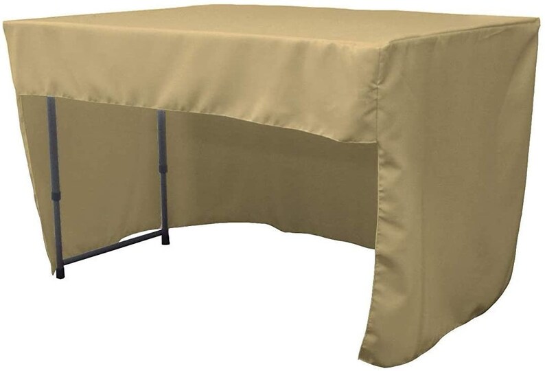 Polyester Poplin Fitted Tablecloth with Open Back Design (Hot Pink, 72