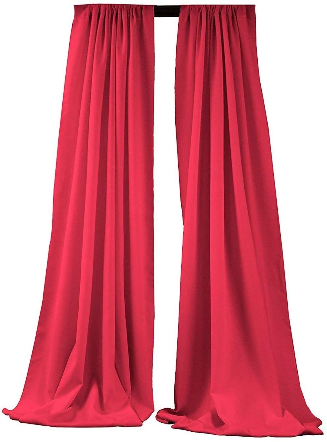2 Panels 5 Feet Wide Polyester Seamless Backdrop Drape Curtain Panel - (Ivory, main image 0