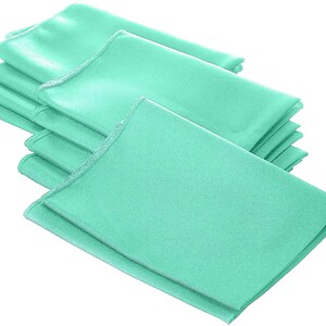 Polyester Poplin Napkin 18 by 18-Inch, Mint - 6 Pack