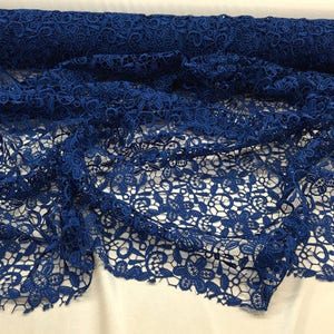 Ivory paisley flower guipure, wedding/bridal/prom/nightgown fabric sold by the yard main image 0