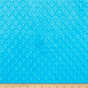 Minky Dimple Dot Soft Cuddle Fabric SEW Craft Sold by The Yard Turquoise