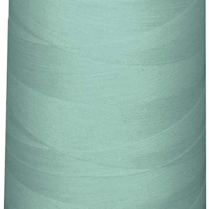 May include: A spool of light green thread with a pink plastic top.