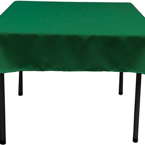 Polyester Poplin Square Tablecloth Emerald Green. Choose Size Below