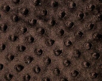 Minky Dimple Dot Soft Cuddle Fabric SEW Craft Sold by The Yard Chocolate