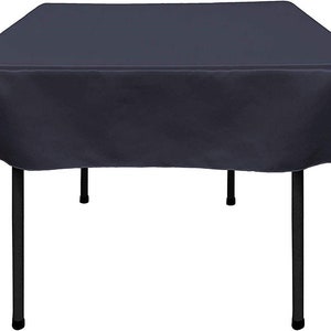 Polyester Bridal Satin Table Tablecloth (Navy Blue,, Choose Size Below