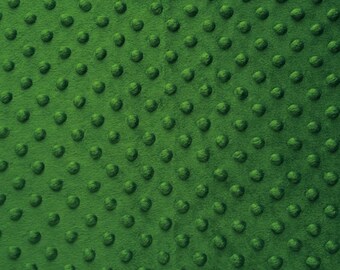 Minky Dimple Dot Soft Cuddle Fabric SEW Craft Sold by The Yard Green