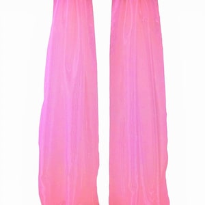 100% Polyester Sheer Mirror Organza Backdrop Drape, Curtain Panels, Room Divider, 1 Pair ( Hot Pink , Choose Size Below