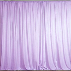 Backdrop Drape Panel, All Sizes Available in Polyester Poplin, Party Supplies Curtains. Seamless Lilac