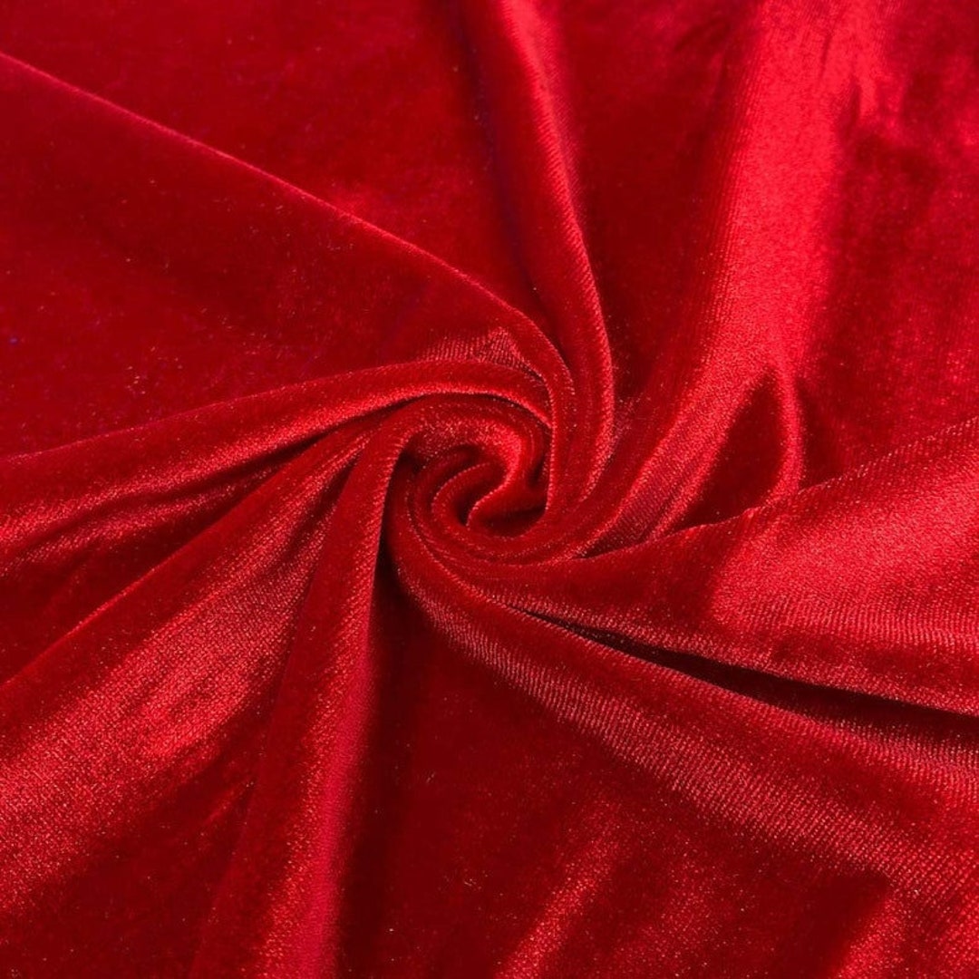 Stretch Velvet Fabric 60'' Wide by The Yard for Sewing Apparel Costumes  Craft (1 Yard, Magenta)