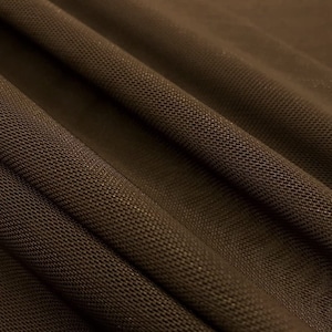 Solid Stretch Power Mesh Fabric Nylon Spandex Sold By The Yard. Brown