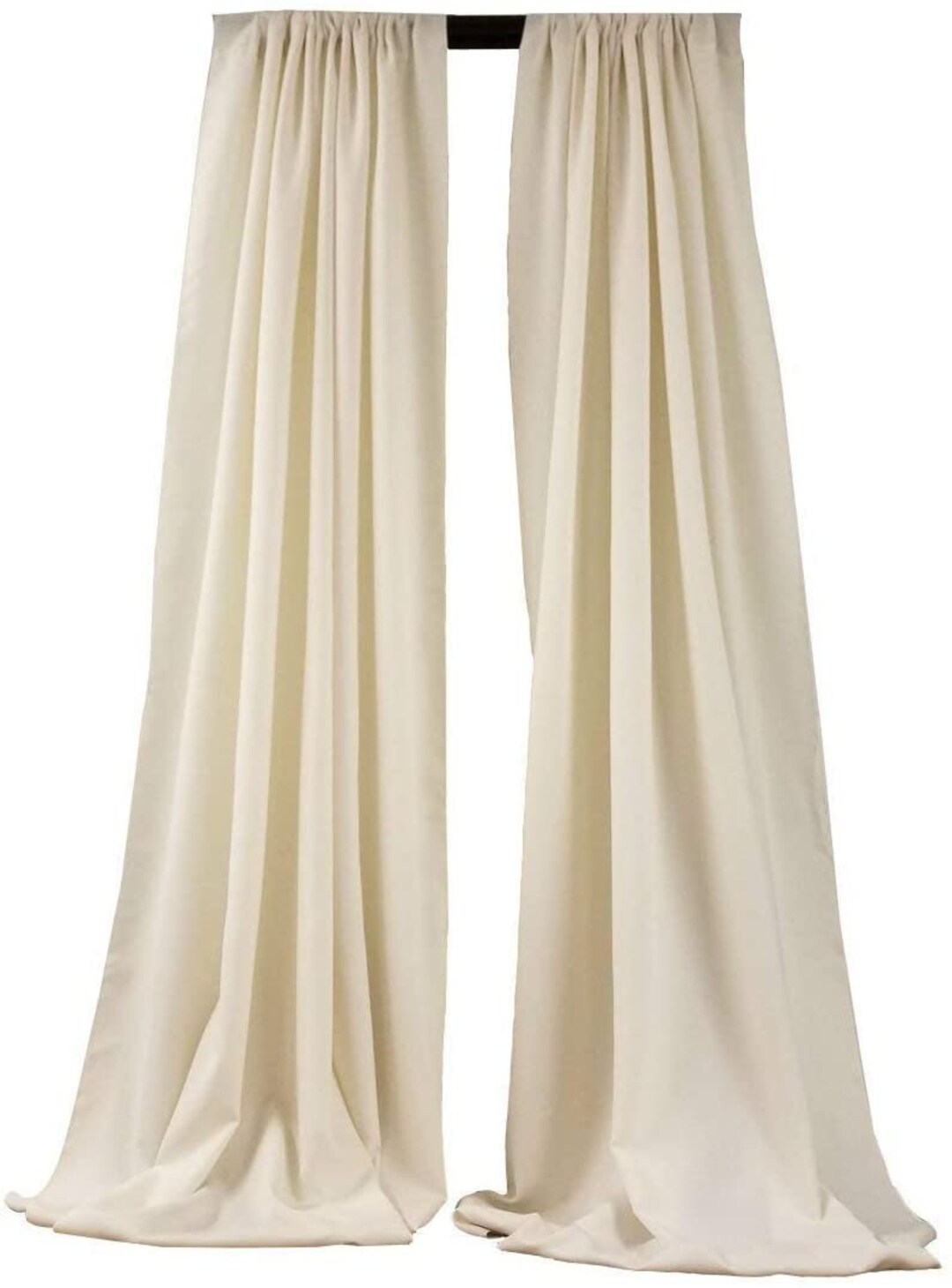 2 Panels 5 Feet Wide Polyester Seamless Backdrop Drape Curtain Panel - (Light Pink, main image 0
