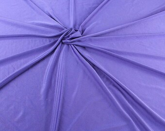 Shiny Milliskin Nylon Spandex Fabric 4 Way Stretch 58" Wide Sold by The Yard Light Purple