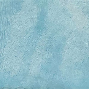 Minky Smooth Soft Solid Plush Faux Fake Fur Fabric Polyester- Sold by the yard.  BLue