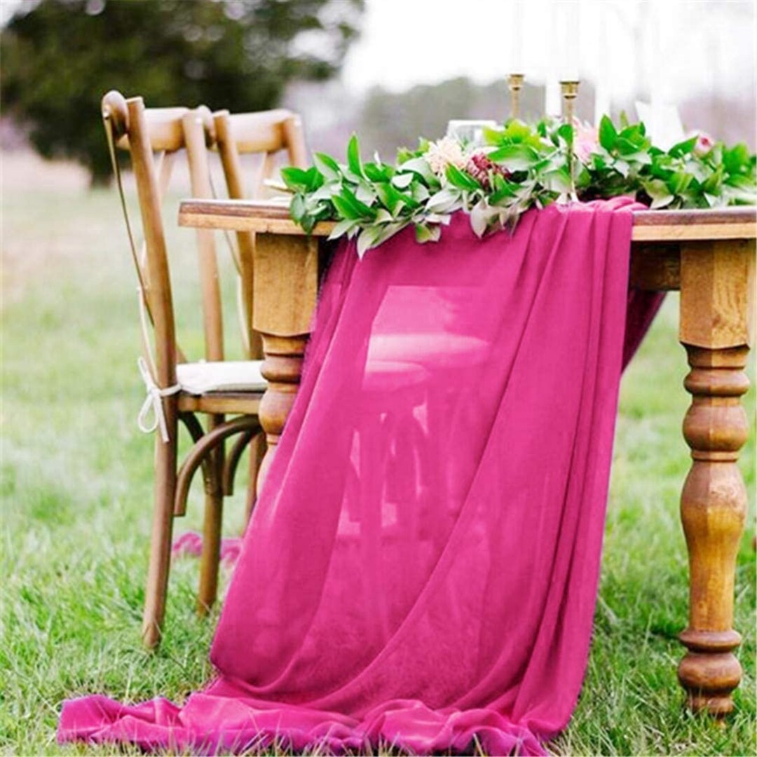 Chiffon Table Runner Extra Long, Wedding Runners, Holiday Table Runners