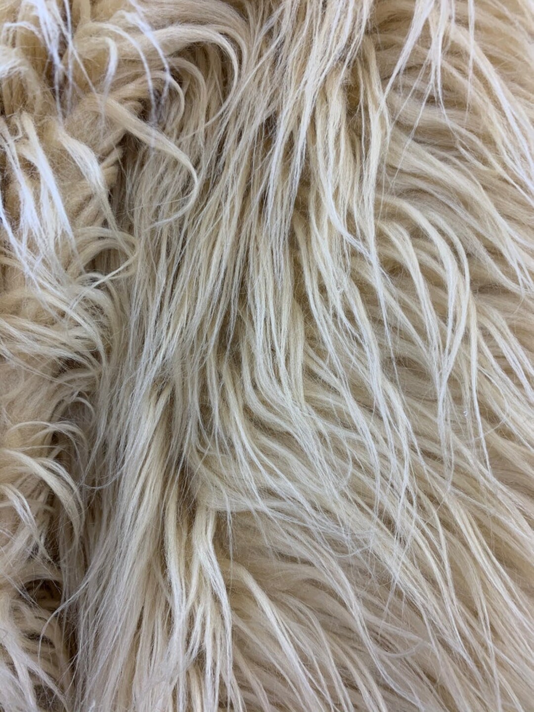 Mongolian Long Pile Fur Fabric Soft and Smooth for Crafts, Bed Spreads
