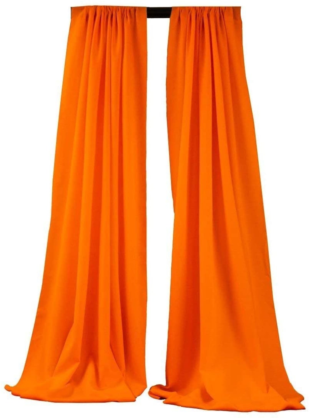 2 Panels 5 Feet Wide Polyester Seamless Backdrop Drape Curtain Panel - (Burgundy, main image 0