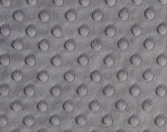Minky Dimple Dot Soft Cuddle Fabric SEW Craft Sold by The Yard  Gray