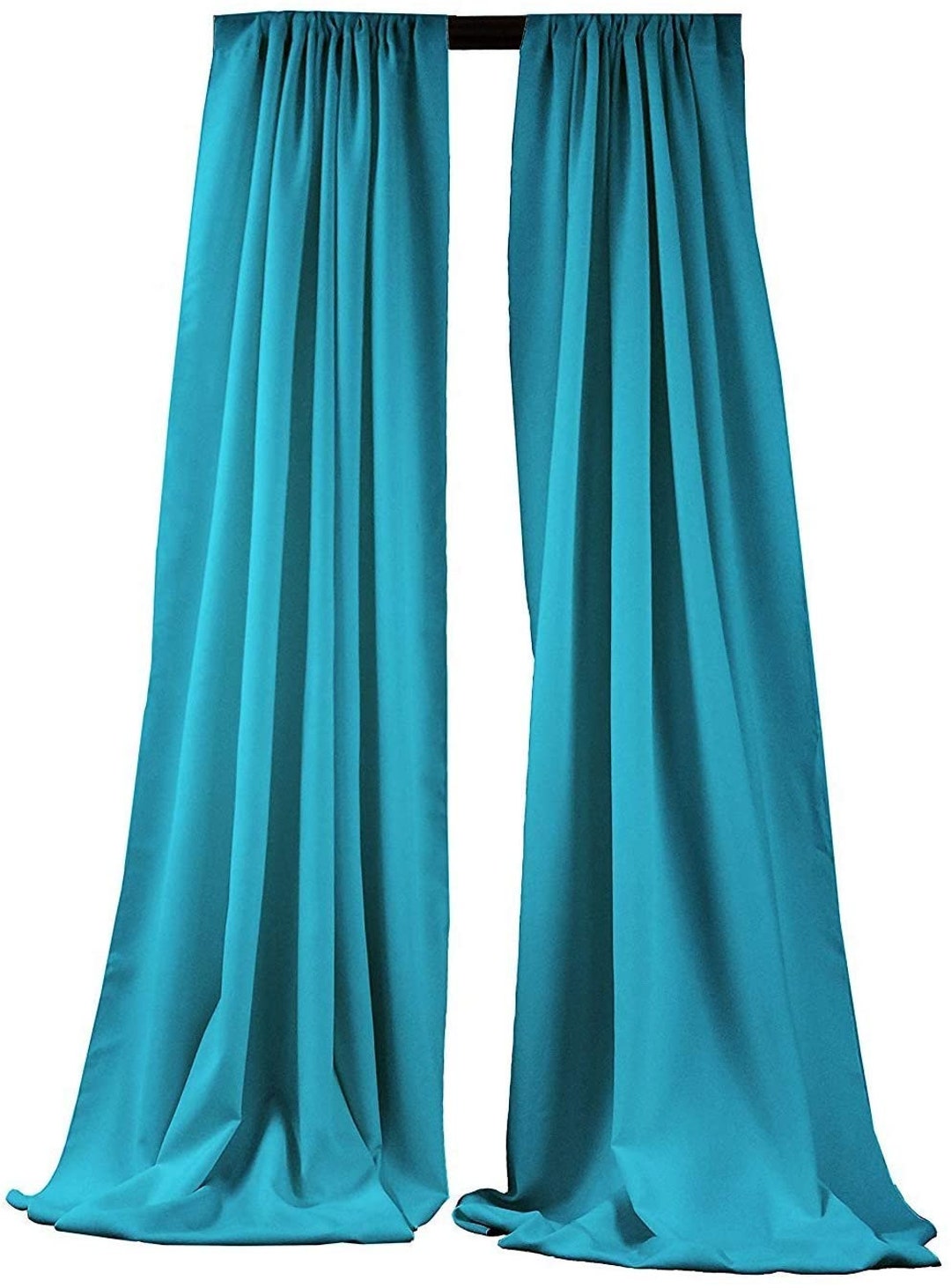 2 Panels 5 Feet Wide Polyester Seamless Backdrop Drape Curtain Panel - (Lilac,