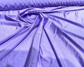 Shiny Milliskin Nylon Spandex Fabric 4 Way Stretch 58" Wide Sold by The Yard Lavender