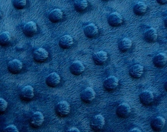 Minky Dimple Dot Soft Cuddle Fabric SEW Craft Sold by The Yard Royal