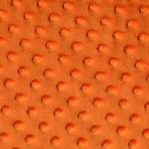 Minky Dimple Dot Soft Cuddle Fabric SEW Craft Sold by The Yard Orange