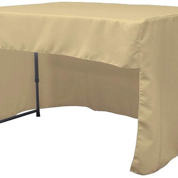 Polyester Poplin Fitted Tablecloth with Open Back Design (Burnt Orange, 72