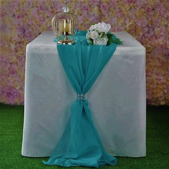 Chiffon Table Runner Extra Long, Wedding Runners, Holiday Table