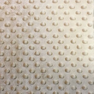 Minky Dimple Dot Soft Cuddle Fabric SEW Craft Sold by The Yard Khaki