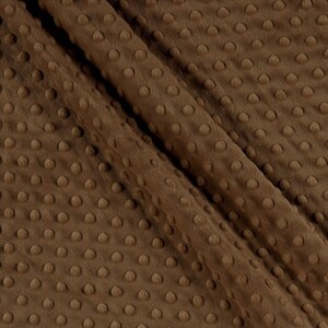 Minky Dimple Dot Soft Cuddle Fabric SEW Craft Sold by The Yard Brown