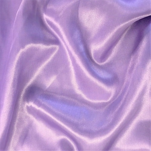 Heavy Shiny Bridal Satin Fabric for Wedding Dress, 60&quot; inches wide sold by The Yard. Lavender