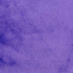 Minky Smooth Soft Solid Plush Faux Fake Fur Fabric Polyester- Sold by the yard. Purple